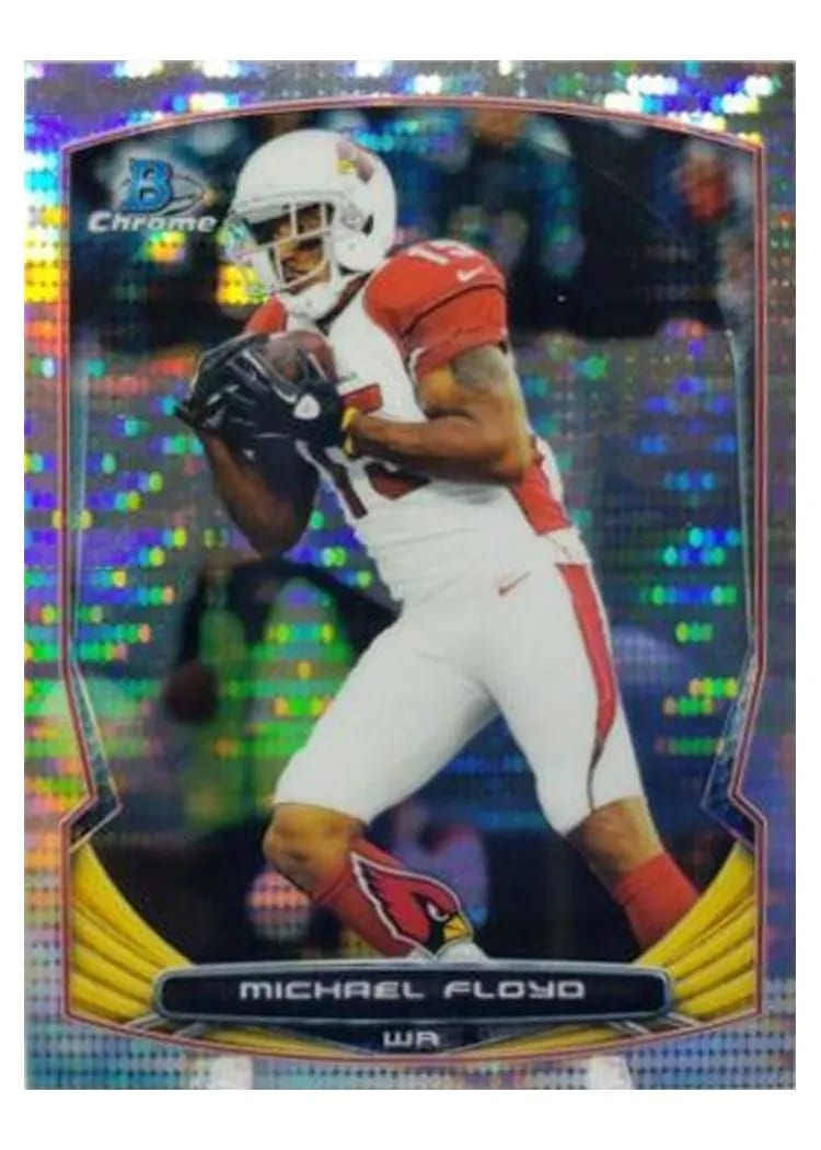 2014 Bowman Chrome Michael Floyd Pulsar Refractor #98 card