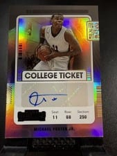 2022 Panini Chronicles Draft Picks Contenders College Ticket Autograph Michael Foster Jr. #CT-MFJ card