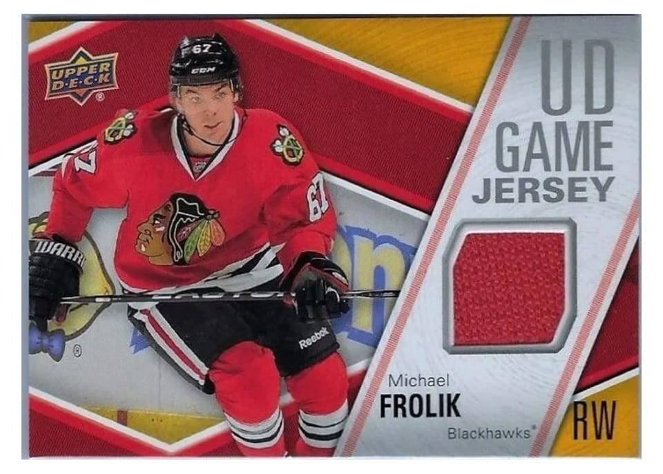 2011 Upper Deck UD Game Jersey Michael Frolik #GJ-MF card