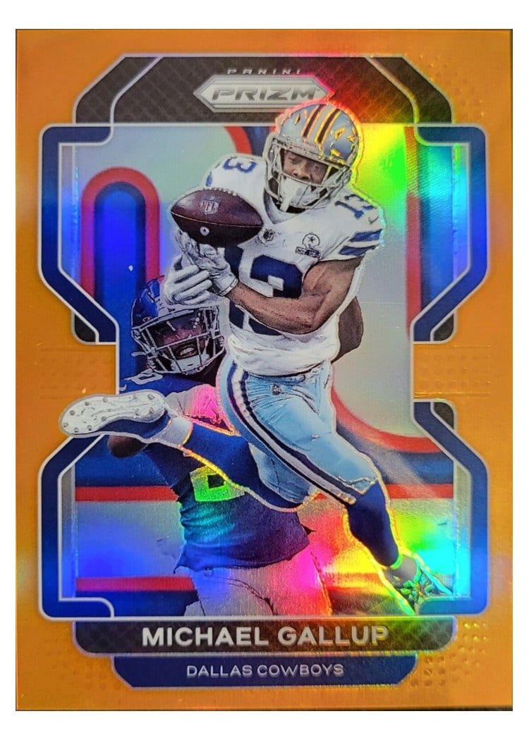 2021 Panini Prizm Base Set Michael Gallup Orange Prizm #240 card