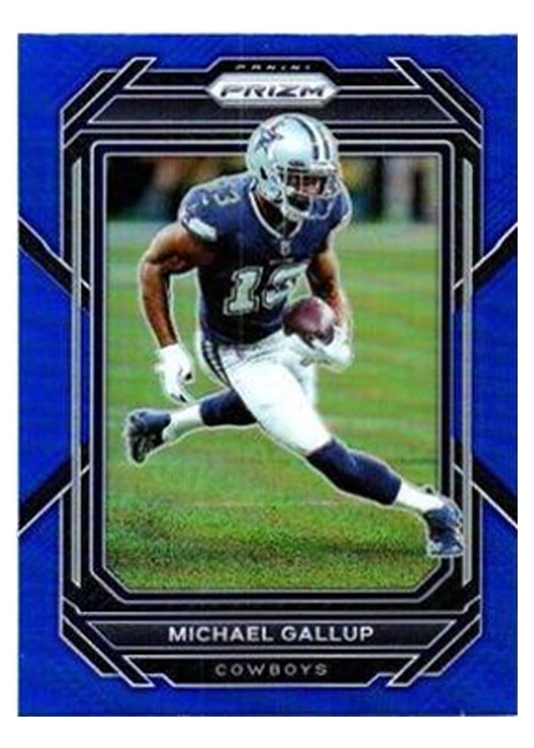 2022 Panini Prizm Base Set Michael Gallup Blue #80 card