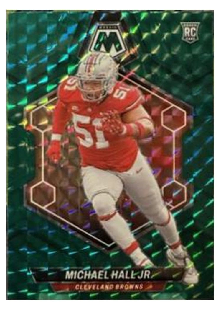 2024 Panini Mosaic Base Set Michael Hall Jr. Green #352 card