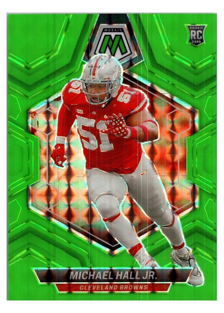 2024 Panini Mosaic Base Set Michael Hall Jr. Green Fluorescent #352 card