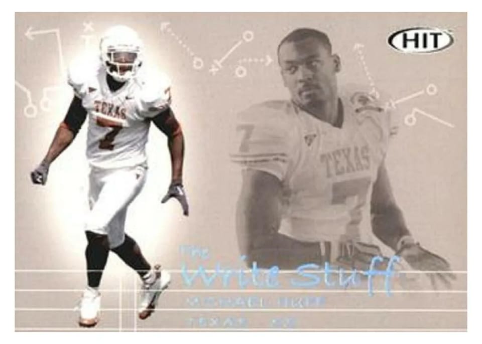 2006 Sage Hit Write Stuff Michael Huff #6 card