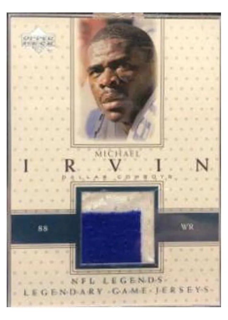 2000 Upper Deck Legends Legendary Jerseys Michael Irvin #LJ-MI card