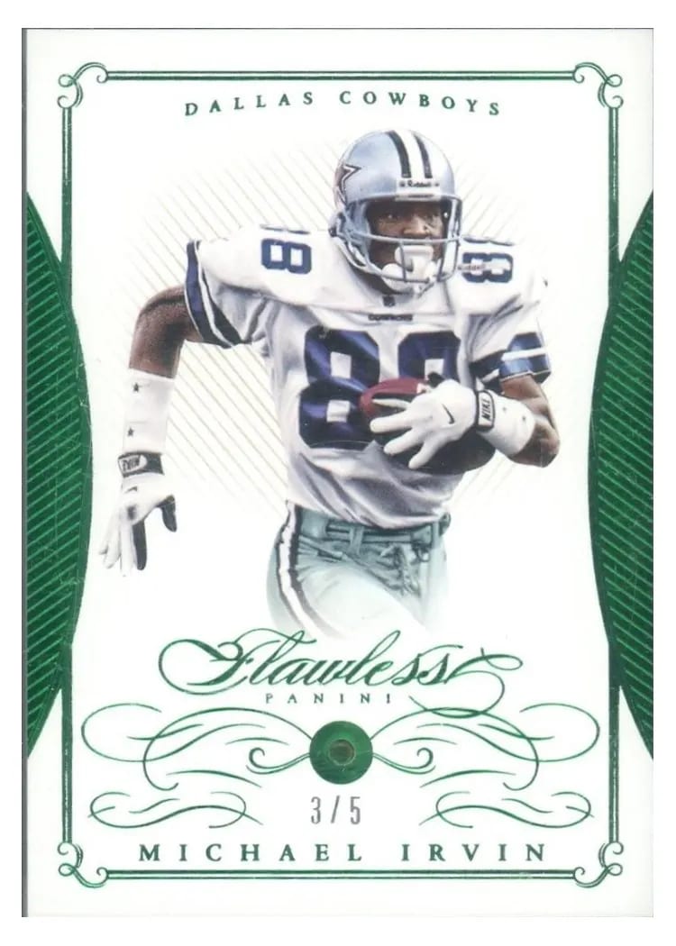 2015 Panini Flawless Michael Irvin Emerald #26 card