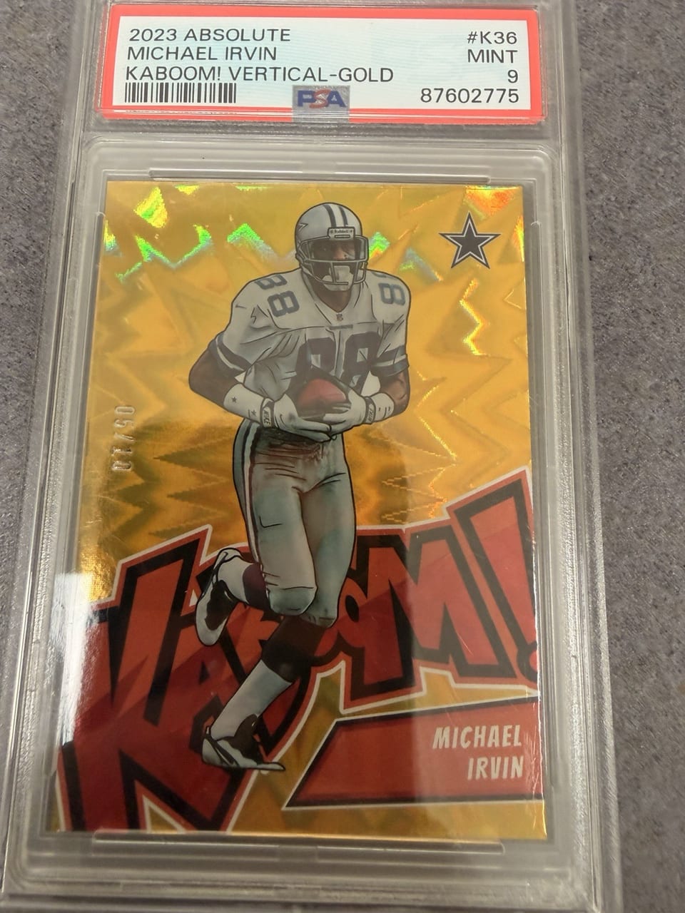 2023 Panini Absolute Kaboom - Vertical Michael Irvin #K36 card