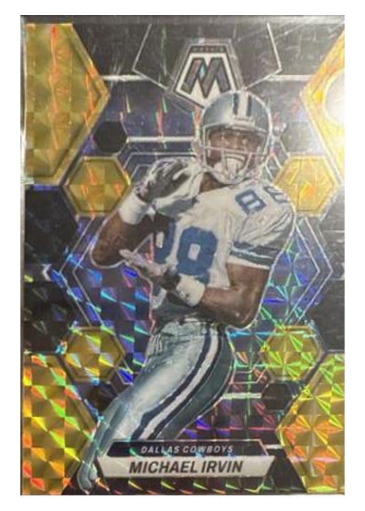 2023 Panini Mosaic Base Set Michael Irvin Choice Black Gold #62 card