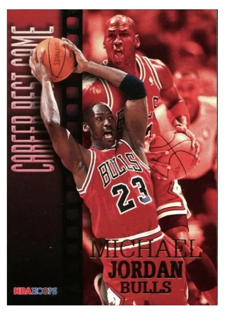 1996 Hoops Michael Jordan #335 card