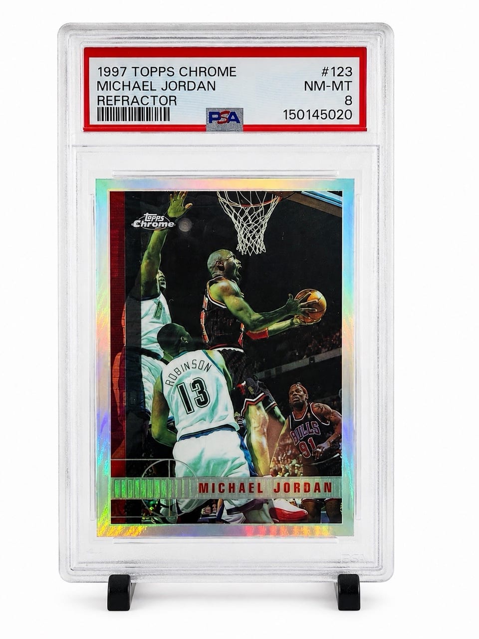 1997 Topps Chrome Michael Jordan #123 card