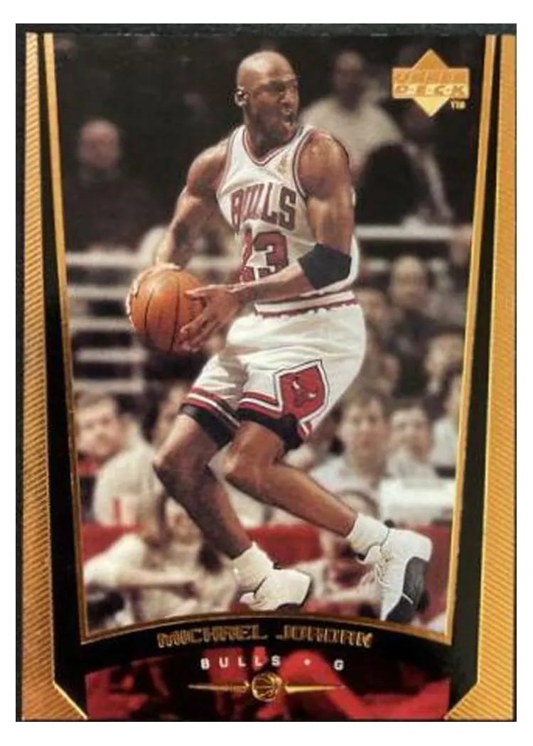 1998 Upper Deck Encore Michael Jordan Gold F/X #100 card
