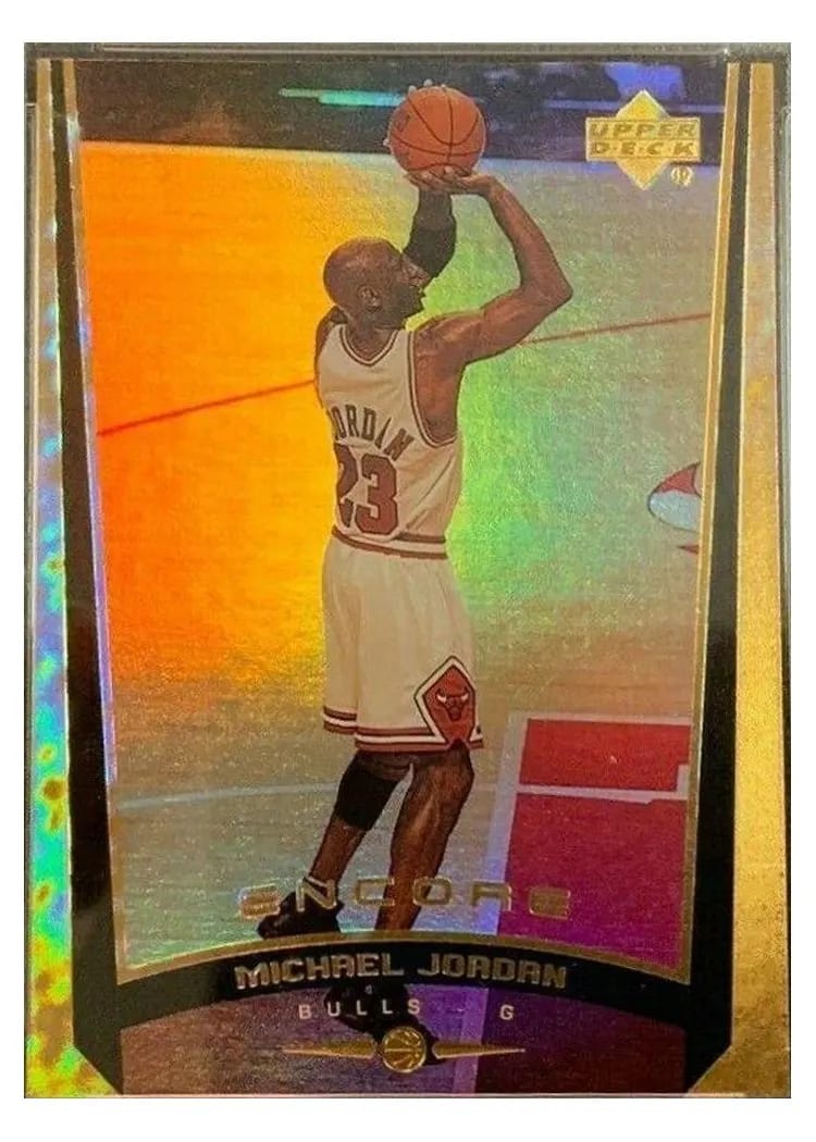 1998 Upper Deck Encore Michael Jordan Gold F/X #104 card