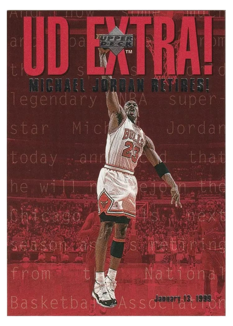 1998 Upper Deck Michael Jordan #UDX card