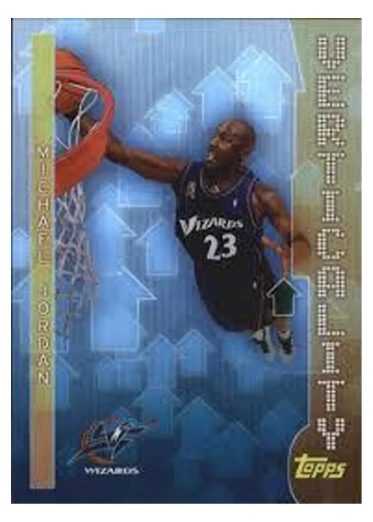 2002 Topps Verticality Michael Jordan #V8 card