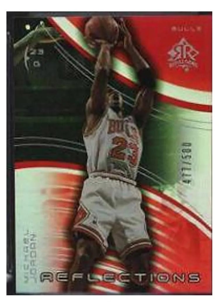 2003 Upper Deck Triple Dimensions Reflections Michael Jordan Ruby #5 card