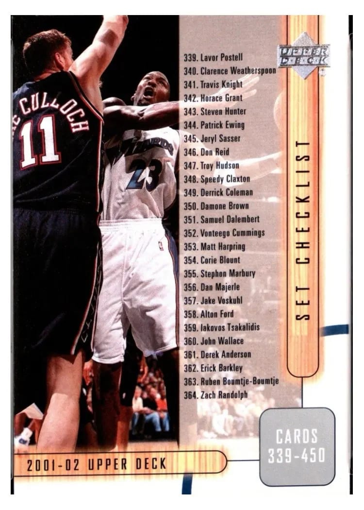 2001 Upper Deck Michael Jordan Checklist #405 card