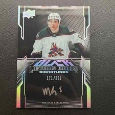 2023-24 SPx UD Black Lustrous Rookie Signatures Michael Kesselring #LRA-MK card