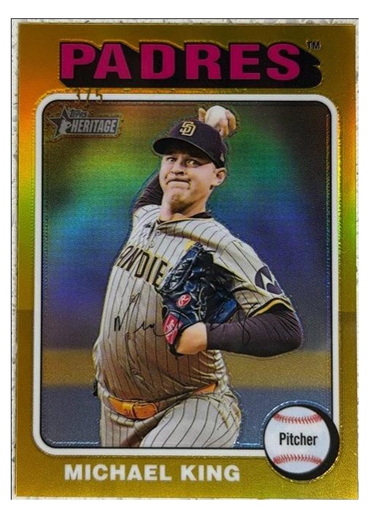 2024 Topps Heritage Base Set Michael King #701 card