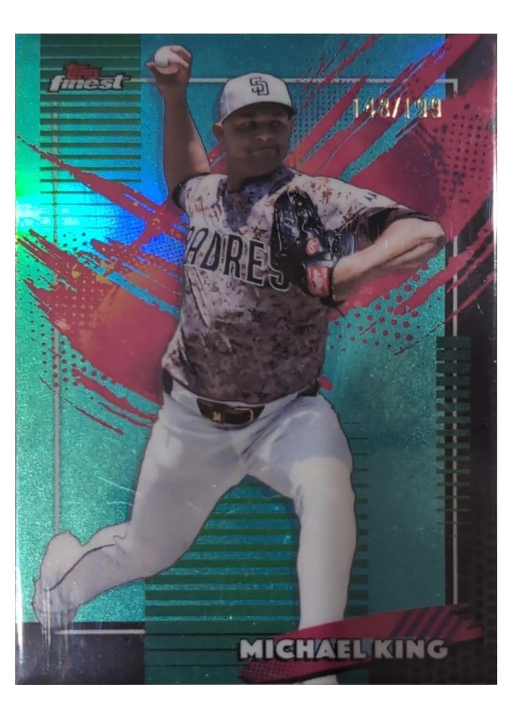 2026 Topps Finest Michael King Aqua Refractor #222 card