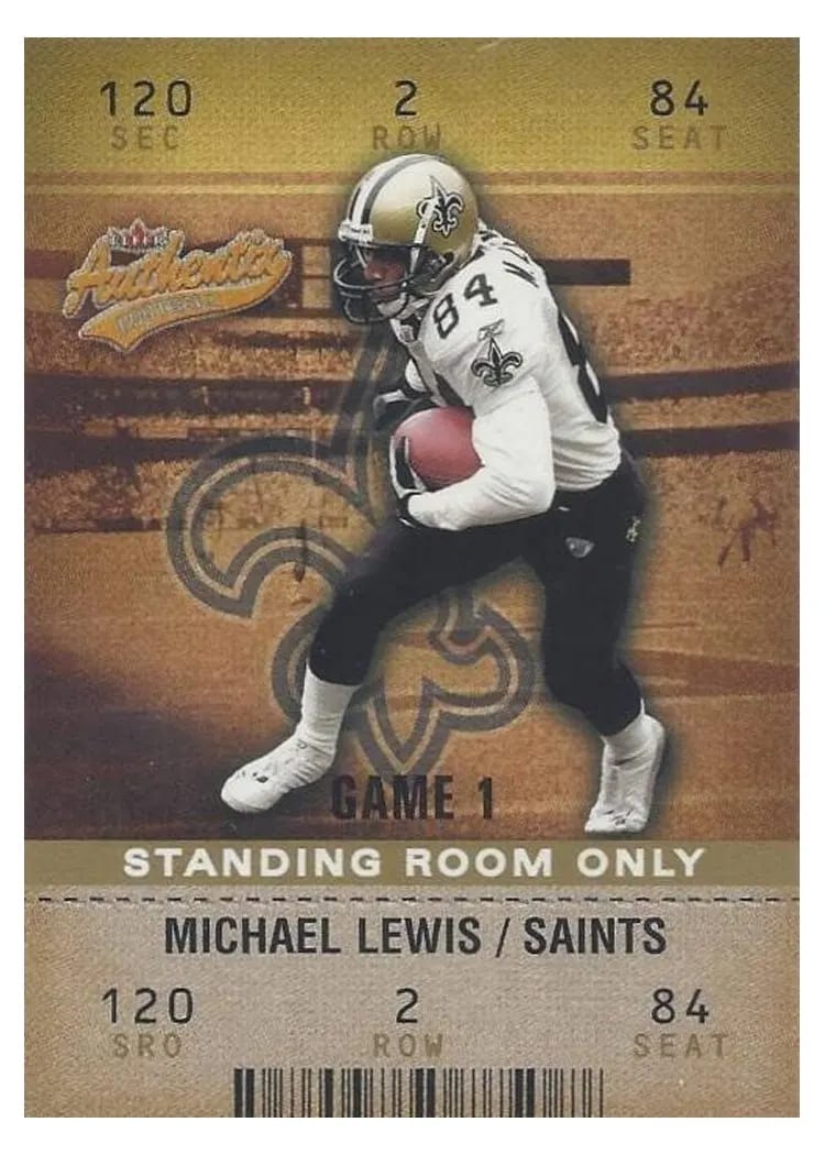 2003 Fleer Authentix Michael Lewis #32 card