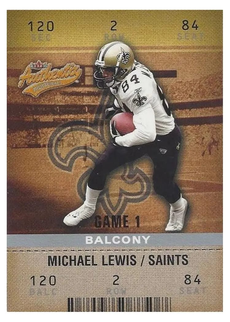 2003 Fleer Authentix Michael Lewis Balcony #32 card