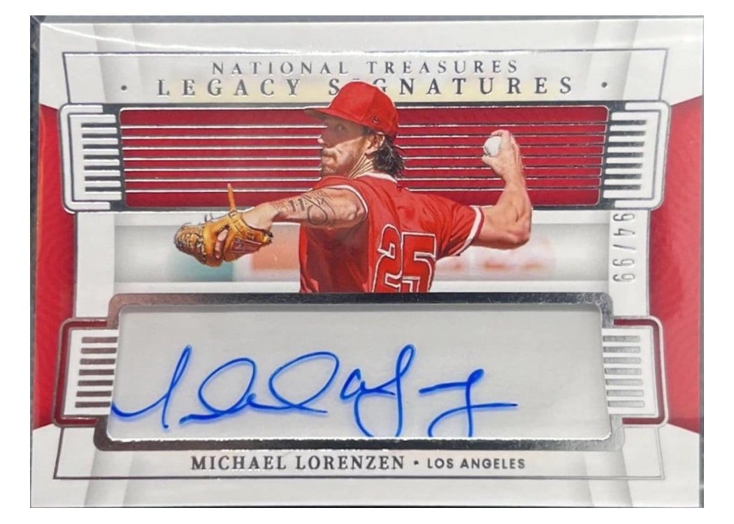 2022 Panini National Treasures Legacy Signatures Michael Lorenzen #LS-ML card