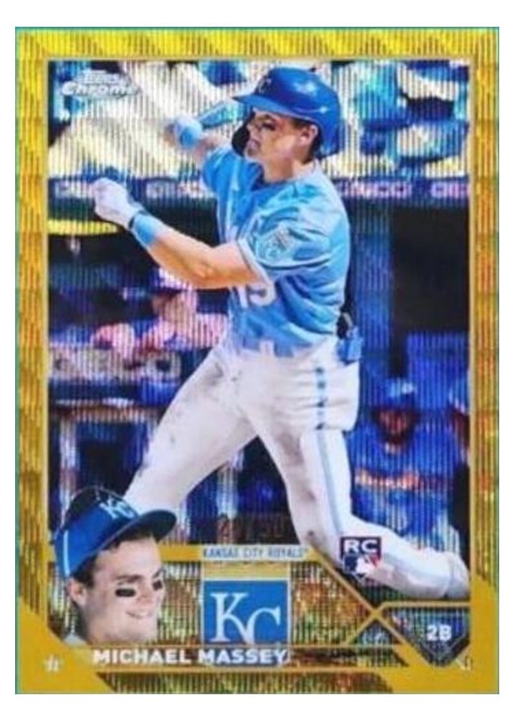 2023 Topps Chrome Base Set Michael Massey #42 card