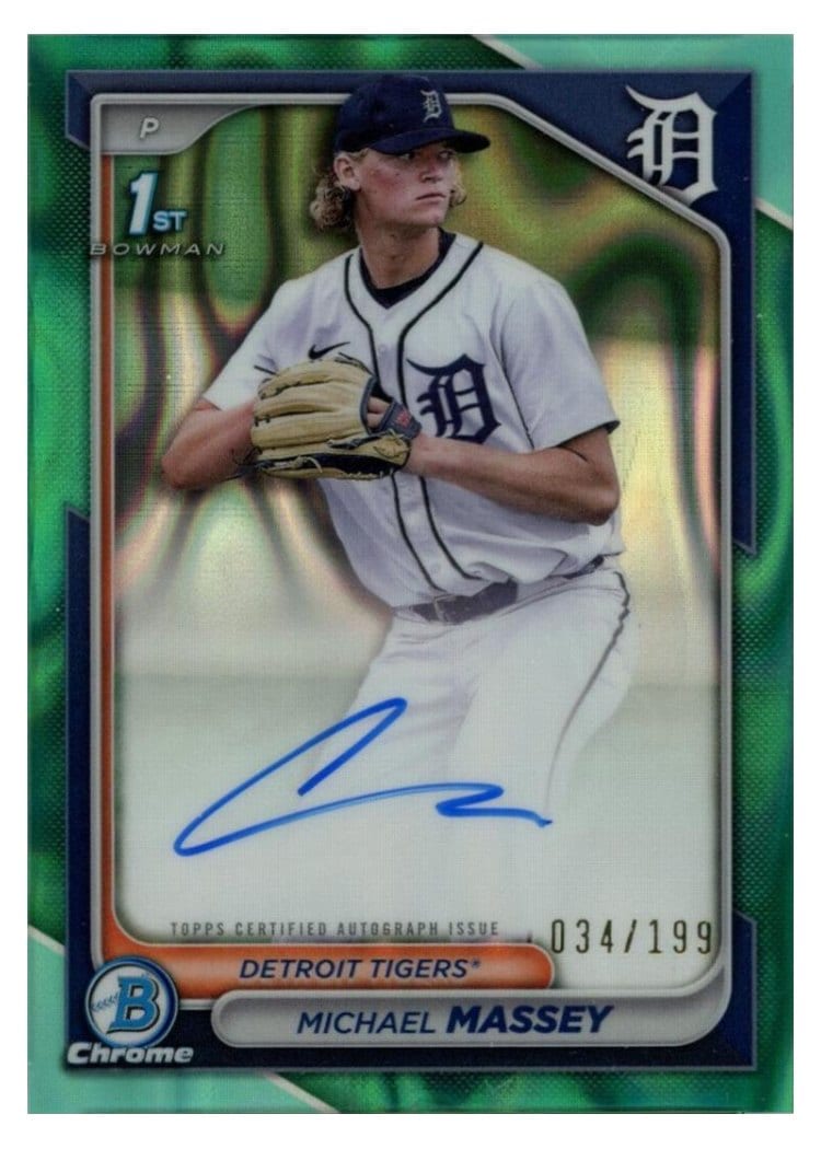 2024 Bowman Draft Chrome Prospect Autographs Michael Massey #CPA-MMY card