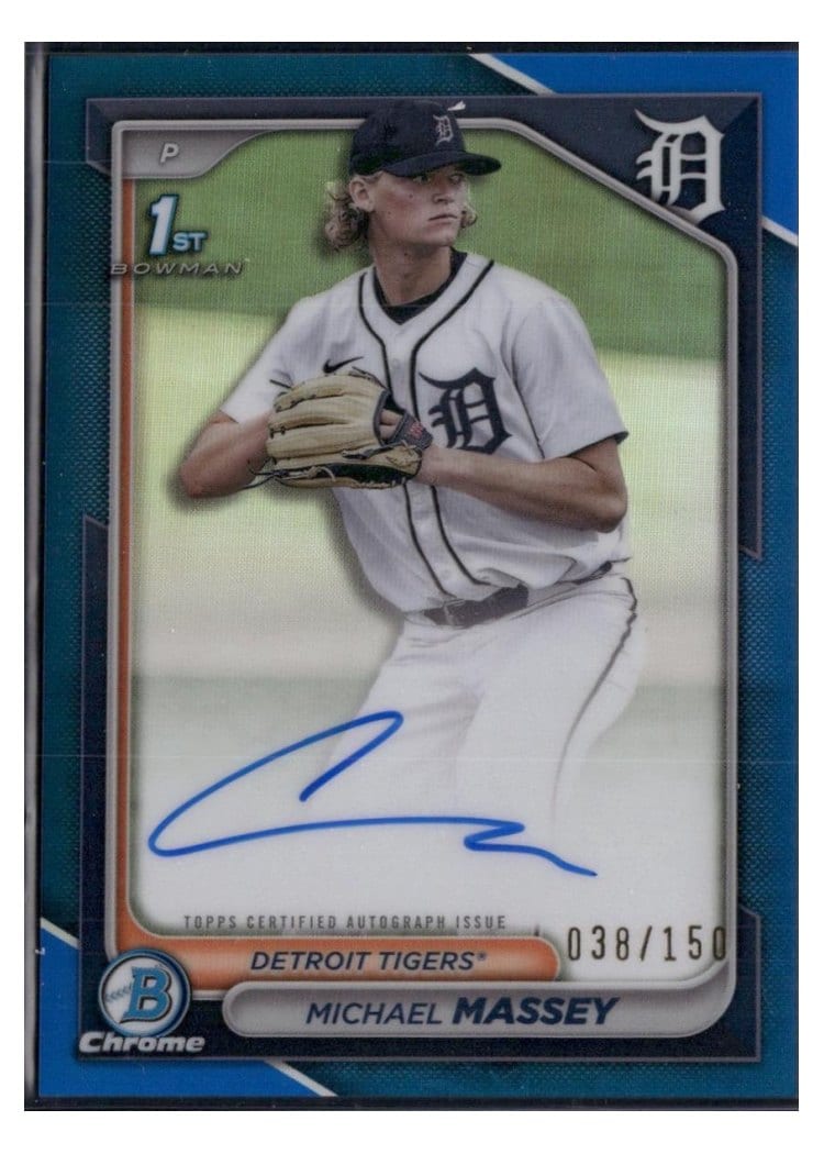2024 Bowman Draft Chrome Prospect Autographs Michael Massey #CPA-MMY card