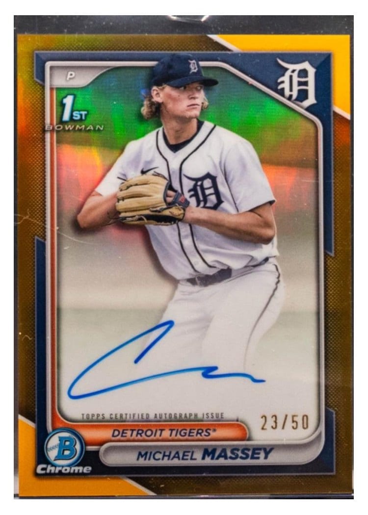 2024 Bowman Draft Chrome Prospect Autographs Michael Massey #CPA-MMY card