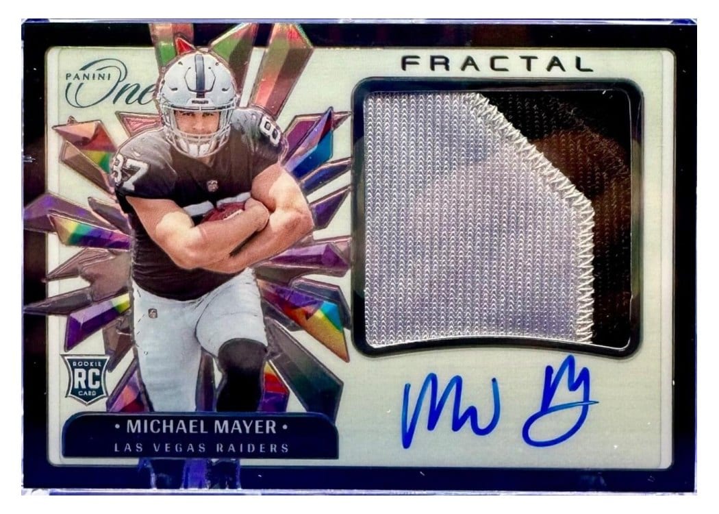 2023 Panini One Rookie Fractal Michael Mayer #396 card