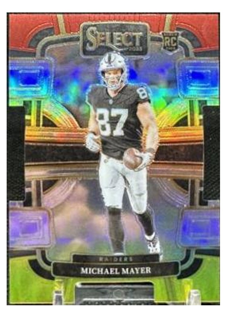 2023 Panini Select Base Set Michael Mayer Red Yellow Prizm Die-Cut #57 card