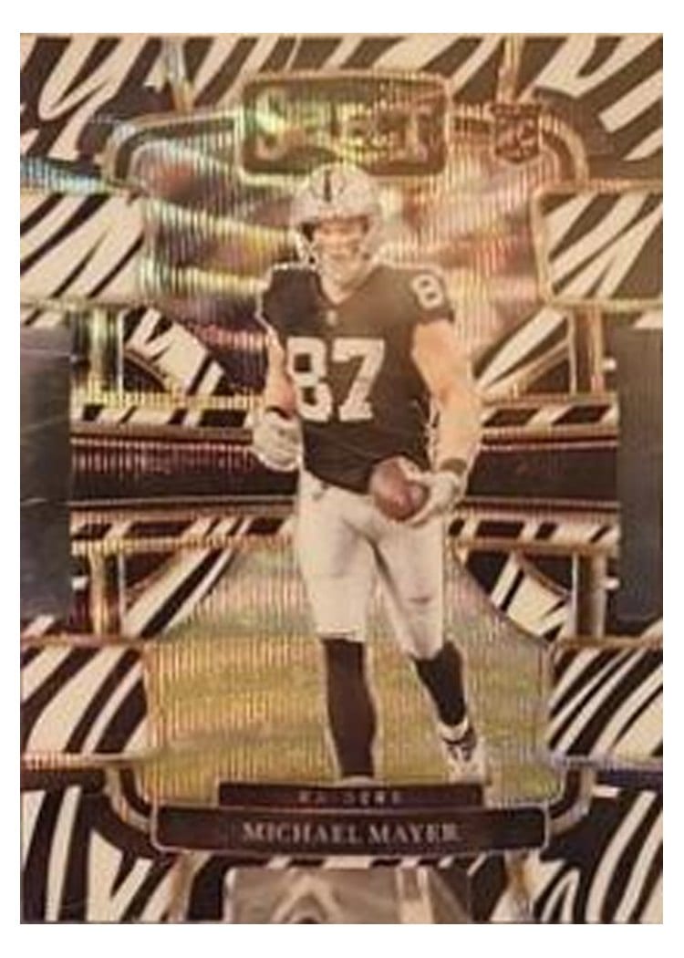 2023 Panini Select Base Set Michael Mayer Zebra Prizm Die-Cut #57 card