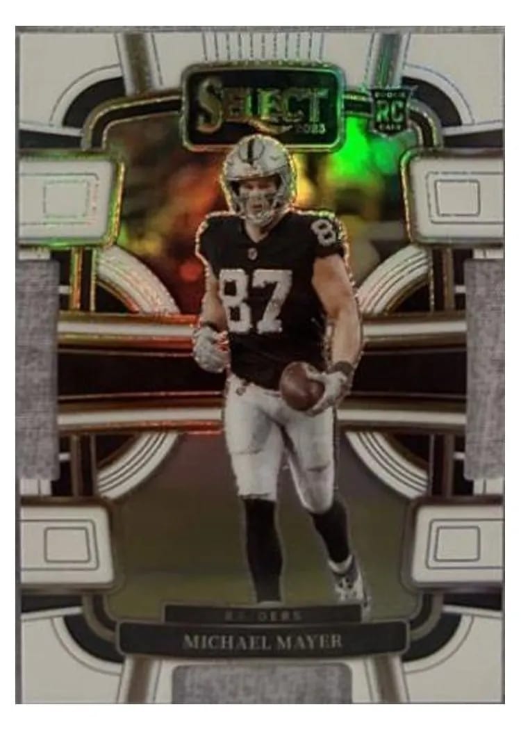 2023 Panini Select Base Set Michael Mayer White Prizm Die-Cut #57 card