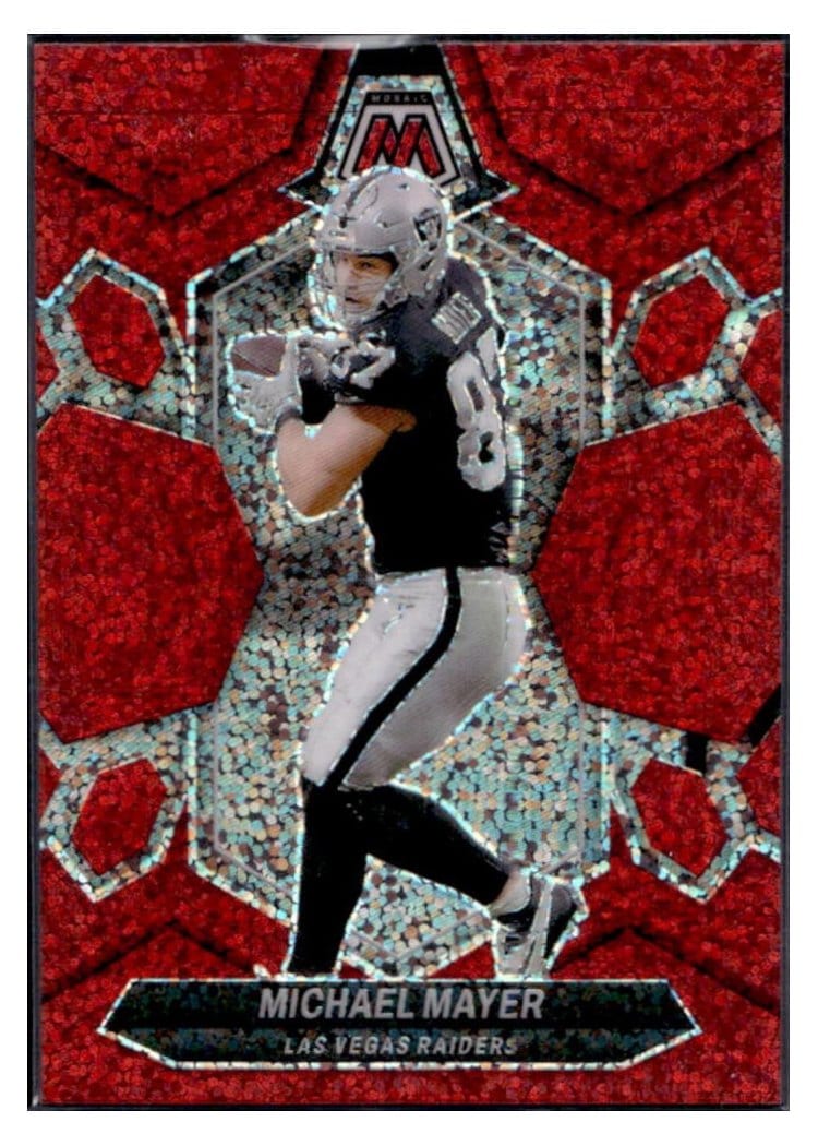 2024 Panini Mosaic Base Set Michael Mayer Red Sparkle #117 card