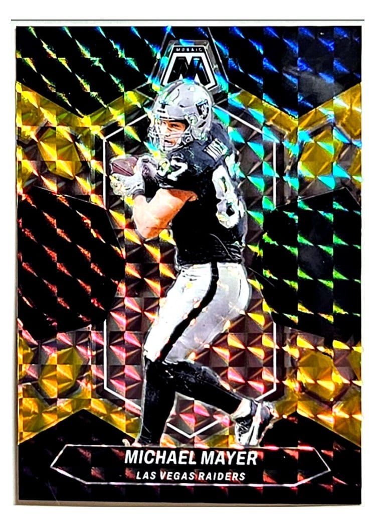 2024 Panini Mosaic Base Set Michael Mayer Black Gold Choice #117 card