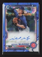 2021 Bowman Sapphire Edition Autographs Michael McAvene #BSPA-MMC card