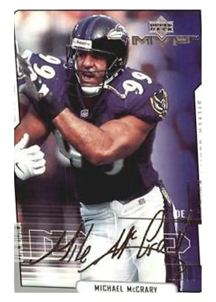 2000 Upper Deck MVP Michael McCrary Silver Script #15 card