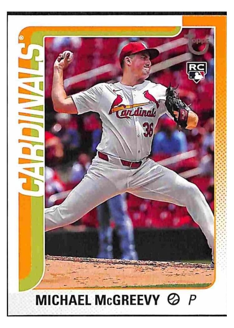 2025 Topps Base Set Michael McGreevy Vintage Stock Retro #193 card