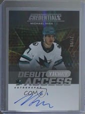 2025-26 Upper Deck Credentials Debut Ticket Access Autographs Michael Misa #DTA-MM