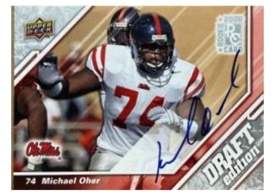 2009 Upper Deck Draft Edition Michael Oher Autograph Silver #44