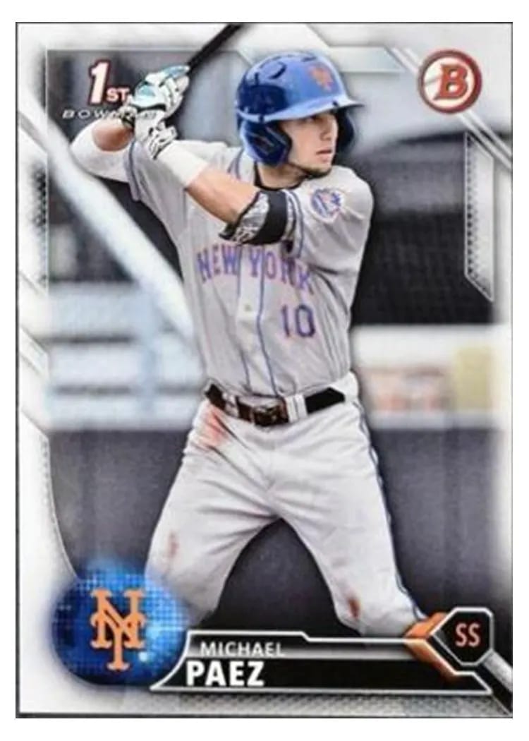 2016 Bowman Draft Michael Paez #BD-115 card