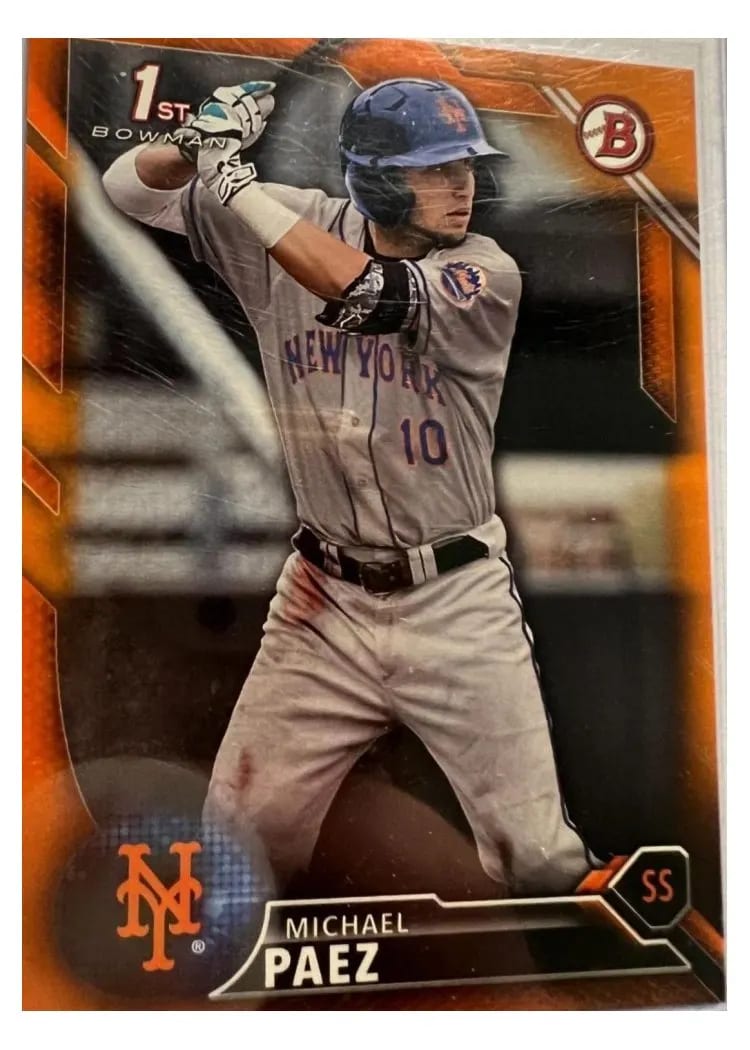 2016 Bowman Draft Michael Paez Orange #BD-115 card