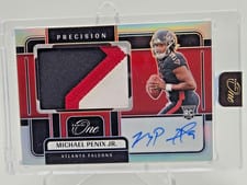2024 Panini One Precision Rookie Patch Autographs Michael Penix Jr. #302 card