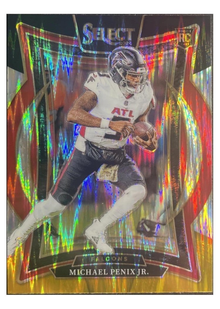 2024 Panini Select Michael Penix Jr. Black Prizm Shock #80 card