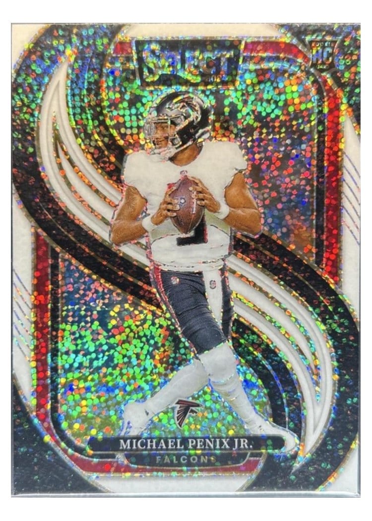 2024 Panini Select Base Set Michael Penix Jr. White Sparkle Prizm #110 card