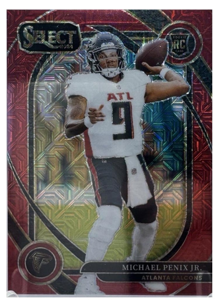 2024 Panini Select Base Set Michael Penix Jr. Red Prizm #235 card