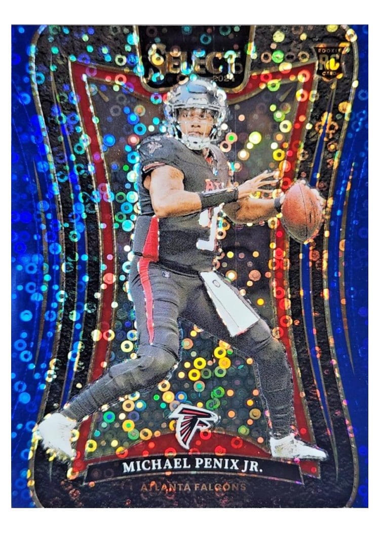 2024 Panini Select Base Set Michael Penix Jr. Blue Disco Prizm #371 card