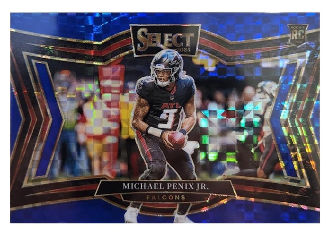 2024 Panini Select Base Set Michael Penix Jr. Blue Prizm #420 card