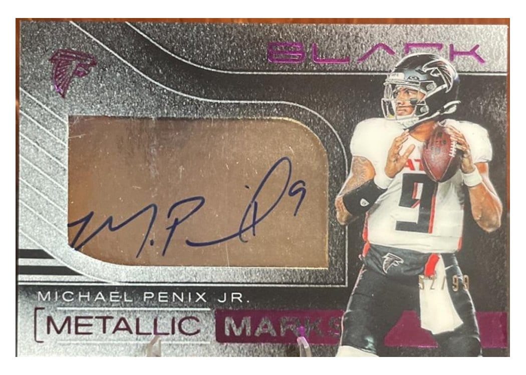 2025 Panini Black Metallic Marks Michael Penix Jr. #2